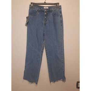 NWT Redial size 10 US Light Wash Split Hem Denim Jeans